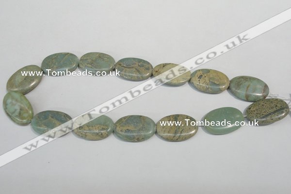 CNS243 15.5 inches 20*30mm oval natural serpentine jasper beads