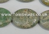 CNS244 15.5 inches 22*30mm oval natural serpentine jasper beads