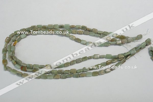 CNS253 15.5 inches 6*8mm rectangle natural serpentine jasper beads