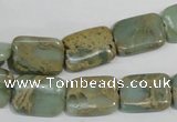 CNS255 15.5 inches 12*16mm rectangle natural serpentine jasper beads
