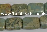 CNS256 15.5 inches 15*20mm rectangle natural serpentine jasper beads