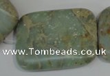 CNS258 15.5 inches 30*40mm rectangle natural serpentine jasper beads