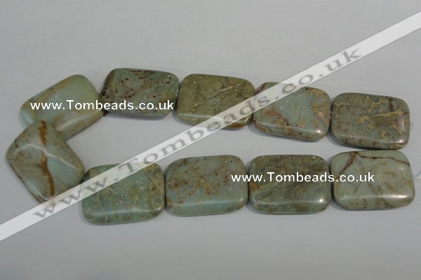 CNS258 15.5 inches 30*40mm rectangle natural serpentine jasper beads