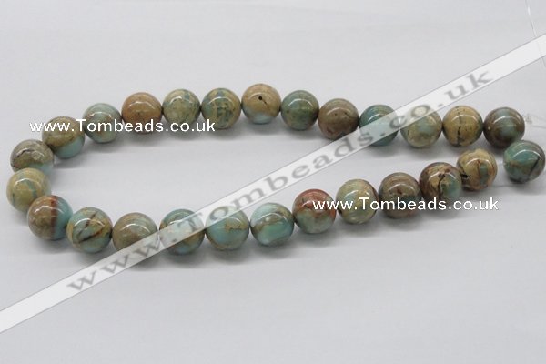 CNS26 16 inches 14mm round natural serpentine jasper beads wholesale