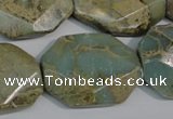 CNS263 15.5 inches 22*30mm octagonal natural serpentine jasper beads