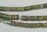 CNS274 15.5 inches 5*7mm tube natural serpentine jasper beads