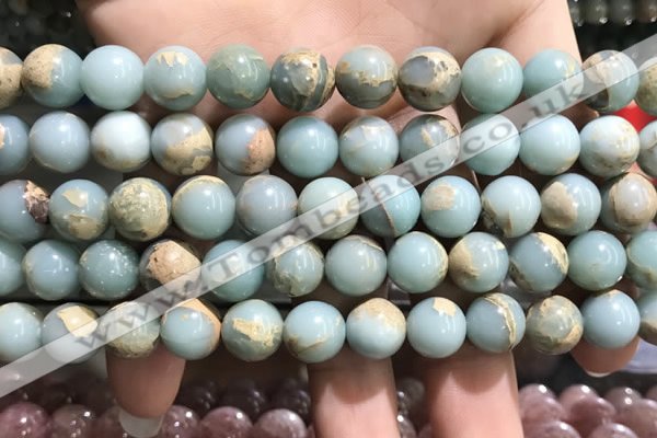 CNS302 15.5 inches 8mm round natural serpentine jasper beads