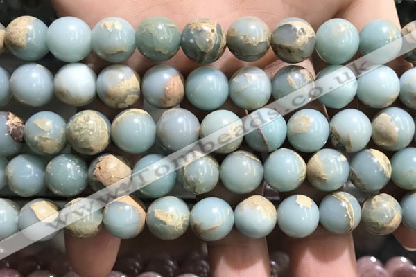 CNS303 15.5 inches 10mm round natural serpentine jasper beads