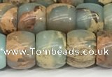 CNS308 15.5 inches 10*12mm rondelle serpentine jasper beads