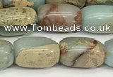 CNS310 15.5 inches 8*12mm drum serpentine jasper beads