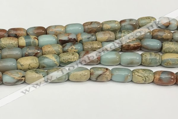 CNS311 15.5 inches 10*14mm drum serpentine jasper beads