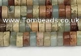 CNS318 15.5 inches 2.5*4mm heishi serpentine jasper beads