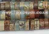 CNS319 15.5 inches 3*6mm heishi serpentine jasper beads