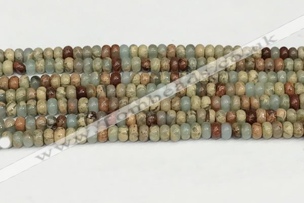 CNS323 15.5 inches 2.5*4mm rondelle serpentine jasper beads