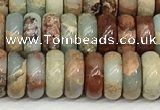 CNS327 15.5 inches 3*8mm rondelle serpentine jasper beads