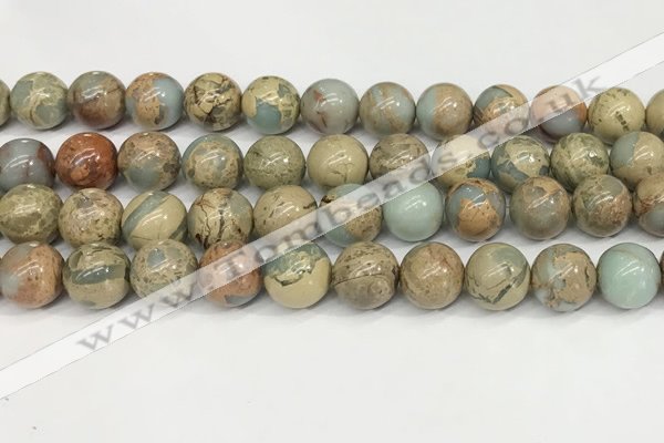 CNS335 15.5 inches 14mm round serpentine jasper beads wholesale