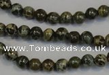 CNS500 15.5 inches 4mm round natural serpentine jasper beads