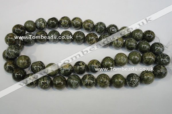 CNS506 15.5 inches 16mm round natural serpentine jasper beads