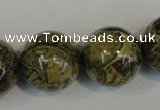 CNS508 15.5 inches 20mm round natural serpentine jasper beads