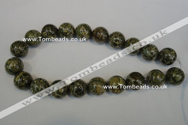 CNS508 15.5 inches 20mm round natural serpentine jasper beads