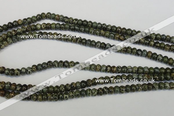 CNS510 15.5 inches 4*6mm rondelle natural serpentine jasper beads