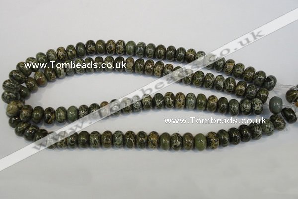 CNS512 15.5 inches 8*12mm rondelle natural serpentine jasper beads