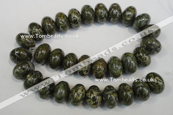 CNS517 15.5 inches 14*20mm rondelle natural serpentine jasper beads