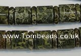 CNS518 15.5 inches 4*14mm rondelle & 12*14mm tube serpentine jasper beads