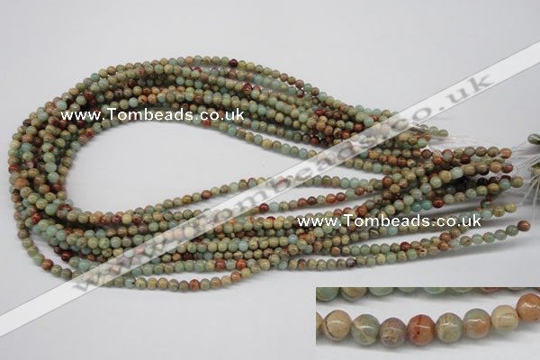 CNS60 15.5 inches 4mm round natural serpentine jasper beads