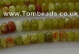 CNS609 15.5 inches 2.5*4mm rondelle green dragon serpentine jasper beads