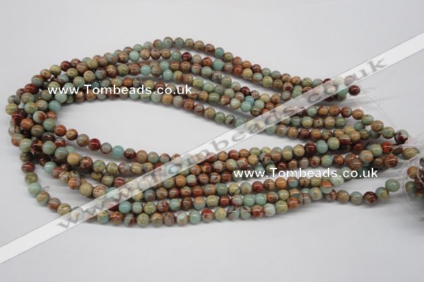 CNS61 15.5 inches 6mm round natural serpentine jasper beads