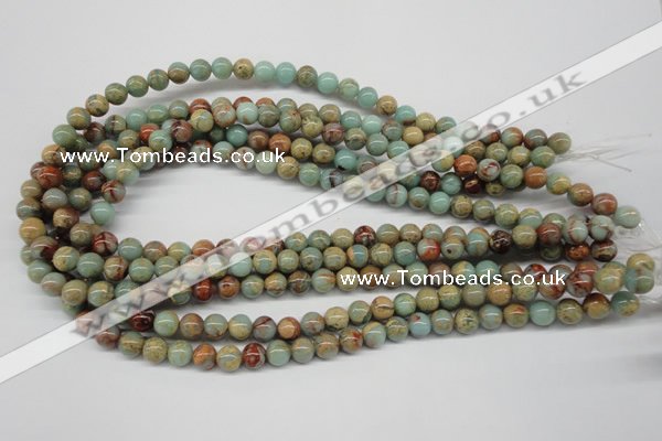 CNS62 15.5 inches 8mm round natural serpentine jasper beads