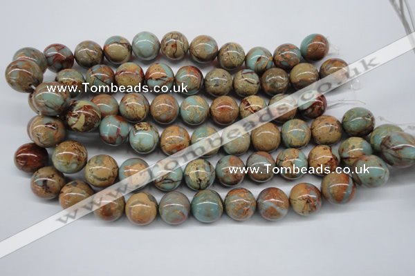 CNS67 15.5 inches 18mm round natural serpentine jasper beads