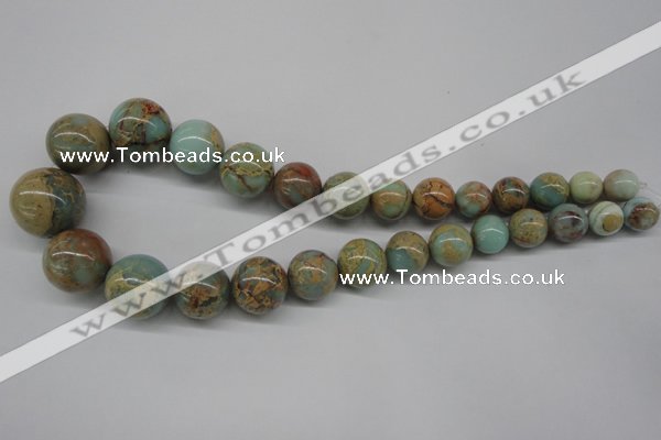 CNS69 15.5 inches 10mm - 22mm round natural serpentine jasper beads