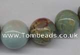 CNS70 15.5 inches 12mm - 24mm round natural serpentine jasper beads