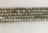 CNS706 15.5 inches 4mm round matte serpentine jasper beads