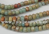 CNS71 15.5 inches 4*6mm rondelle natural serpentine jasper beads