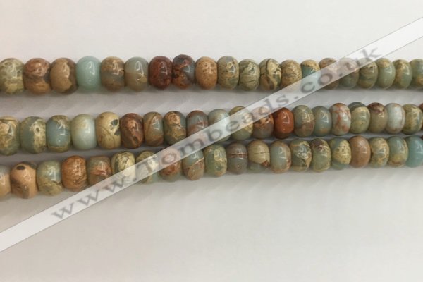 CNS714 15.5 inches 5*8mm rondelle serpentine jasper beads wholesale