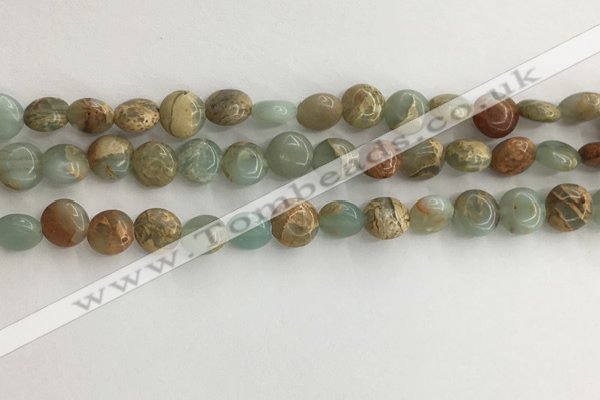 CNS718 15.5 inches 6mm flat round serpentine jasper beads wholesale