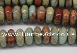 CNS74 15.5 inches 6*12mm rondelle natural serpentine jasper beads