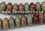 CNS75 15.5 inches 7*14mm rondelle natural serpentine jasper beads