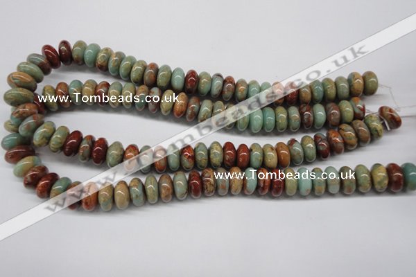 CNS75 15.5 inches 7*14mm rondelle natural serpentine jasper beads