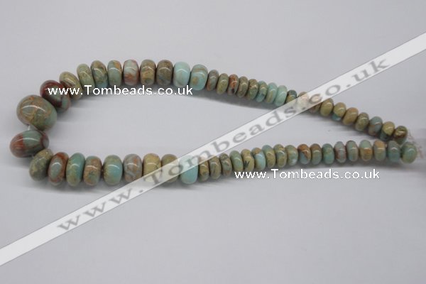 CNS78 5*10mm - 14*20mm rondelle natural serpentine jasper beads