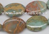 CNS94 15.5 inches 18*25mm oval natural serpentine jasper beads