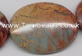 CNS98 15.5 inches 35*45mm oval natural serpentine jasper beads