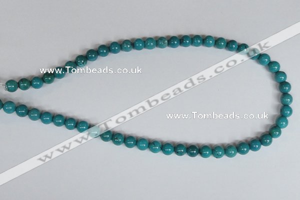 CNT07 16 inches 8mm round natural turquoise beads wholesale