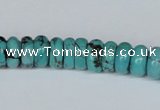 CNT10 16 inches 4*10mm rondelle natural turquoise beads wholesale