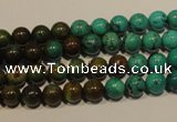 CNT102 15.5 inches 5.5mm - 6mm round natural turquoise beads wholesale