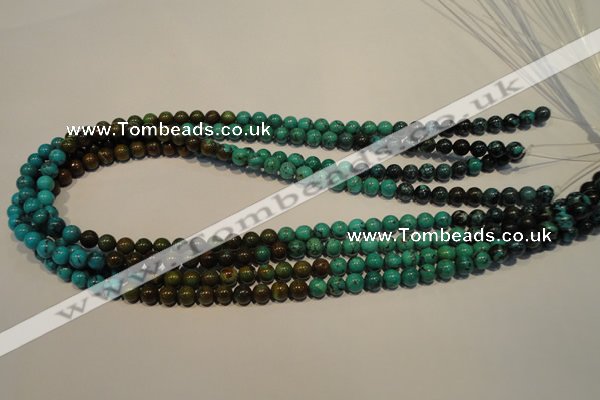 CNT102 15.5 inches 5.5mm - 6mm round natural turquoise beads wholesale