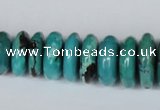 CNT11 16 inches multi-size rondelle natural turquoise beads wholesale